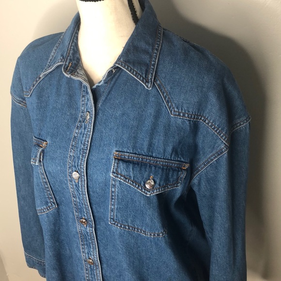 Wilfred Free Denim Button Down Shacket - Picture 7 of 11